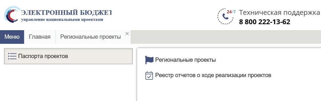 Электронный бюджет паспорт регионального проекта